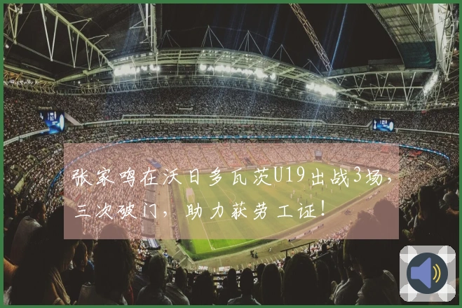 张家鸣在沃日多瓦茨U19出战3场，三次破门，助力获劳工证！